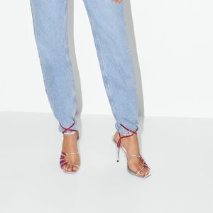 Zara blue collection glitter sandal